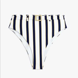 WeWoreWhat Striped Highwaist Emily Bikini Bottom